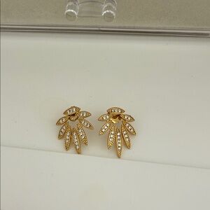 Meme Gold and Silver Leaf Earrings